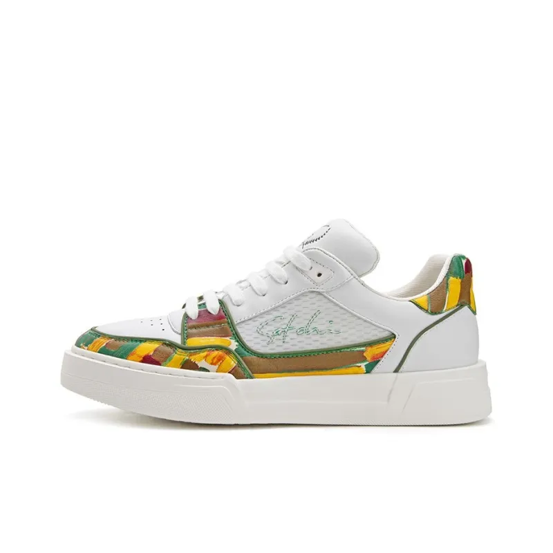Satchi Stylish Skateboarding Shoes Men's White-0