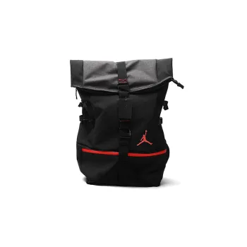 Jordan Polyester Backpack Regular Unisex Black Red