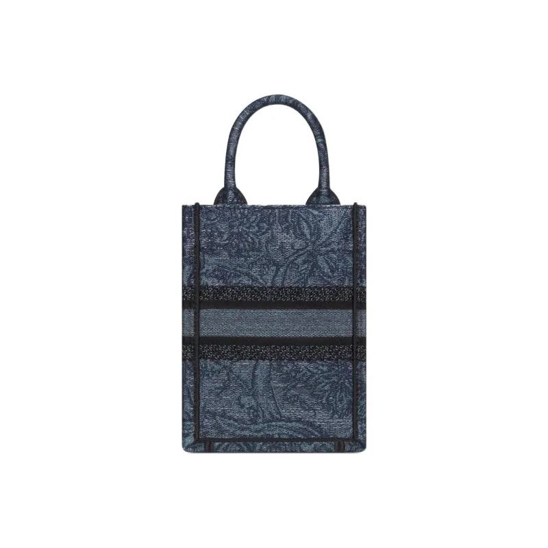 DIOR Embroidery Tote Bag, Shopping Bag, Cell Phone Pouch, Shoulder Bag, Crossbody Bag, Handbag Mini Women's Blue-2