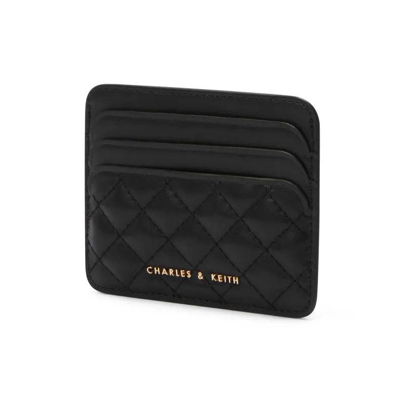 CHARLES&KEITH PU Leather Card Holder Mini Women's Black/Pink/Mint Green-1