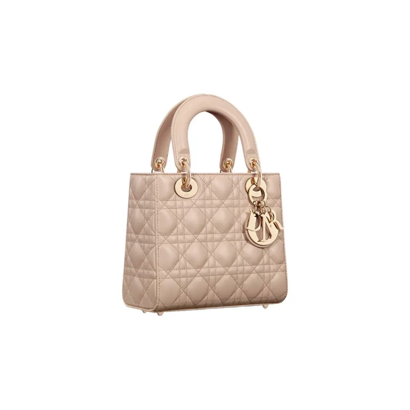 DIOR Lady DiorMy ABCDior Sheepskin Lady Dior Bag, Shoulder Bag, Crossbody Bag, Handbag Small Size Women's Caramel Beige-1
