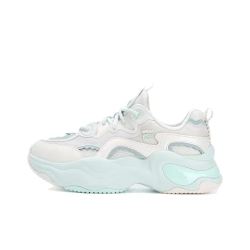 FILA FUSION Bubble Casual Shoes Women's Low-Top Light Pink/Aqua Green