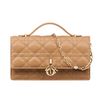 DIOR Sheepskin Shoulder Bag, Crossbody Bag, Handbag Mini Women's Bronze