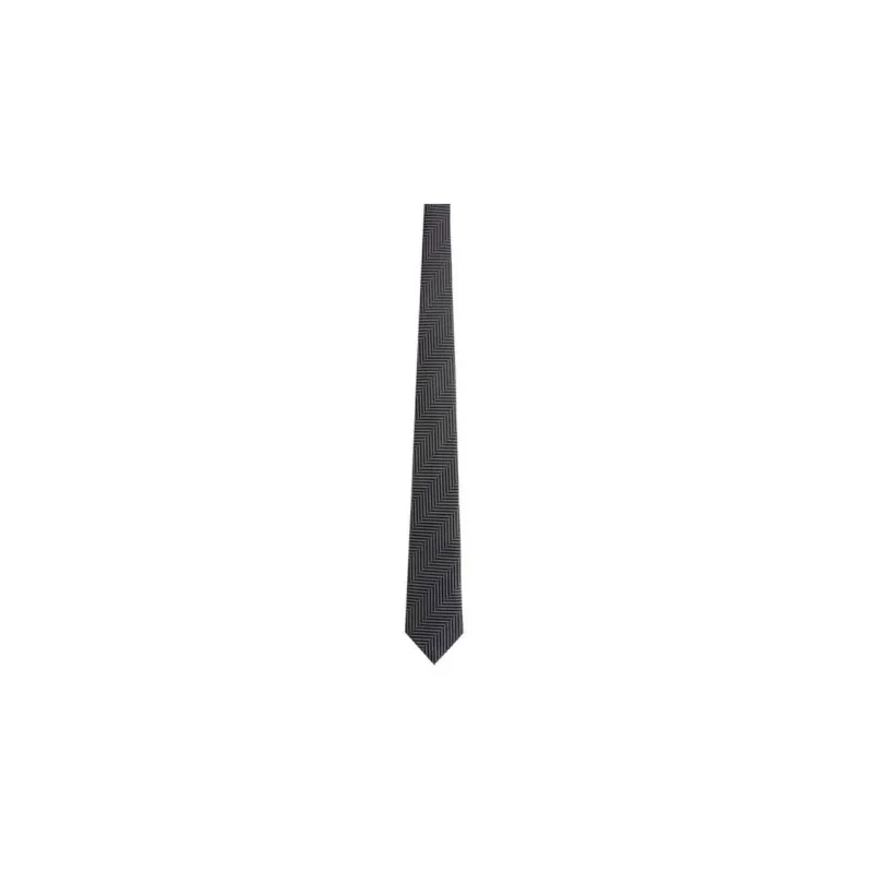 GIORGIO ARMANI Logo-jacquard Silk Tie-1