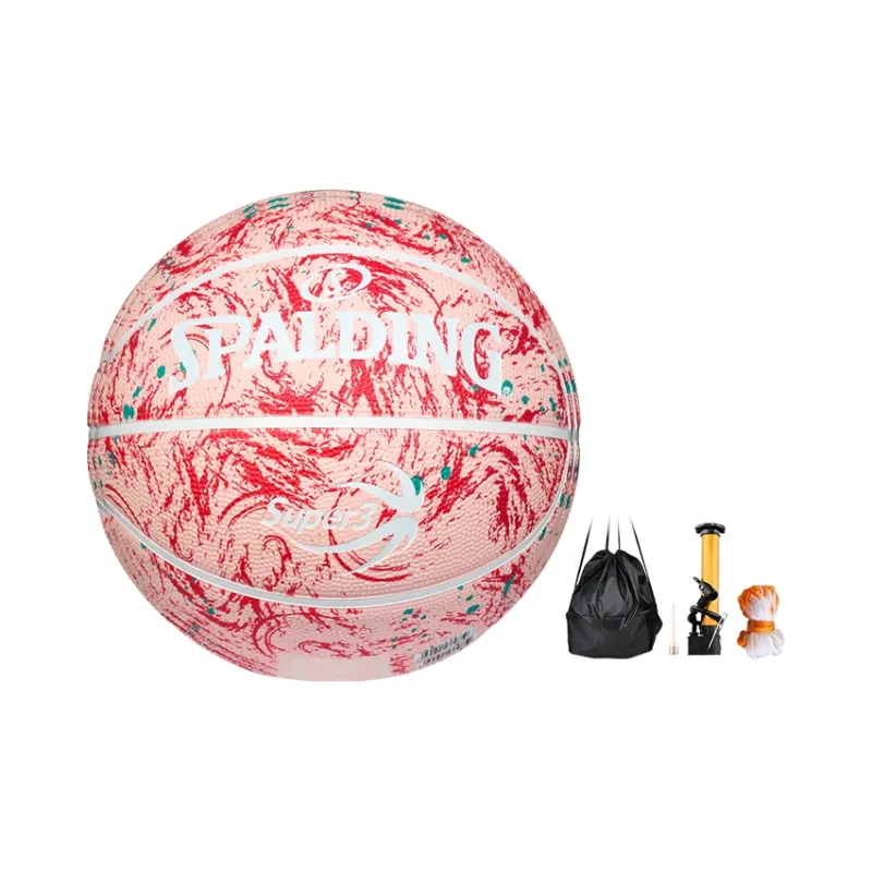 SPALDING SUPER3 Super League Series Rubber Basketball Pink Size 5 Training Unisex-4