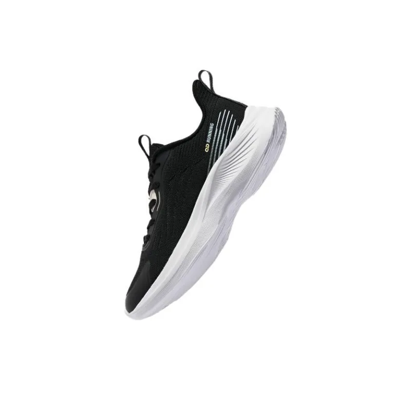 QIAODAN Sigh 4.0 Anti Slip Wear Resistant Low Top Running Shoes Women's Black-2