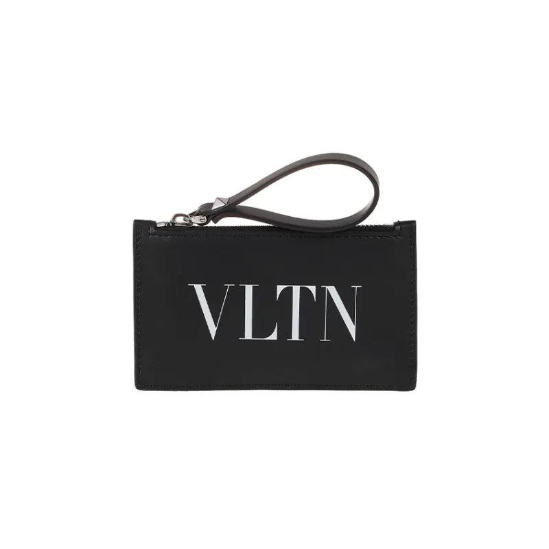 Valentino GARAVANI Leather Wallets Card Holders Men's Black-0