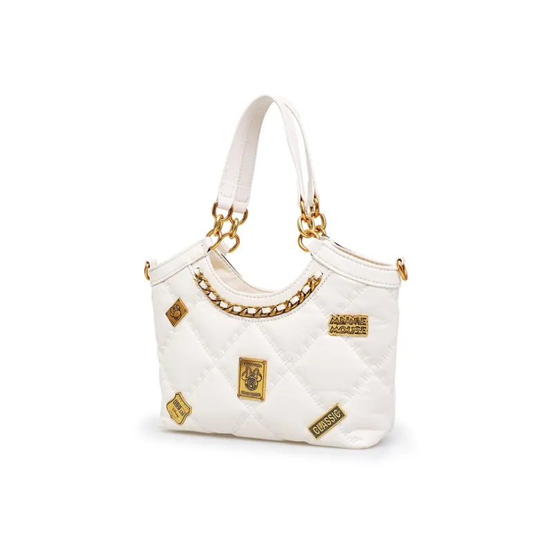Disney PU Tote Bag Shoulder Bag Handbag Crossbody Bag Large Size Women's White-5