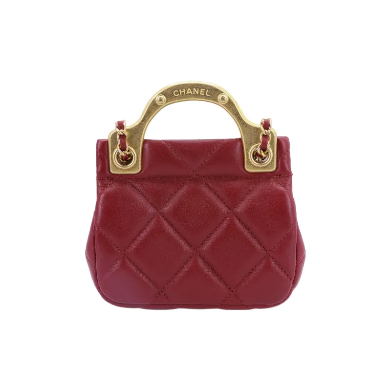 CHANEL Calfskin Trendy Hanger Closure Cover Bag Shoulder Bag Women's Burgundy-3