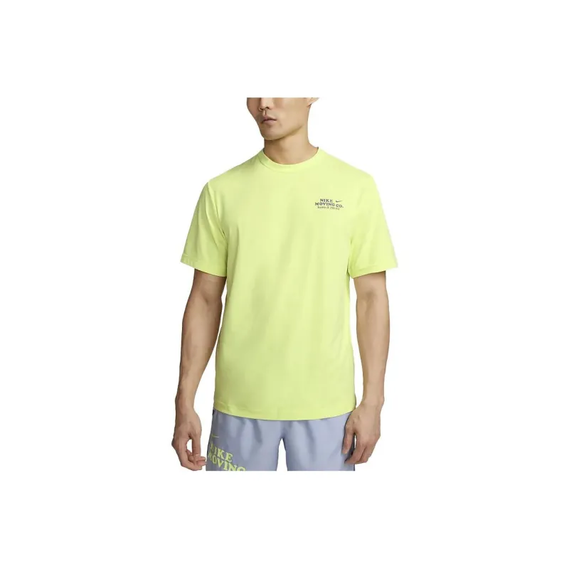 Nike T Shirts Men Light Lemon-1