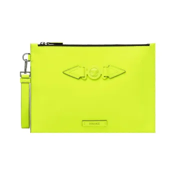 VERSACE Polyester Clutch Men's Yellow