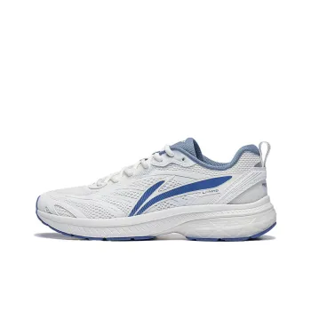 LiNing Anti Slip Wear Resistant Low Top Running Shoes Women's White Dark Blue