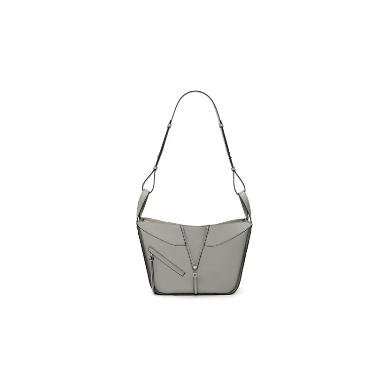 LOEWE Calfskin Shoulder Bag Crossbody Bag Handbag Small Size Women's Pearl Gray-2