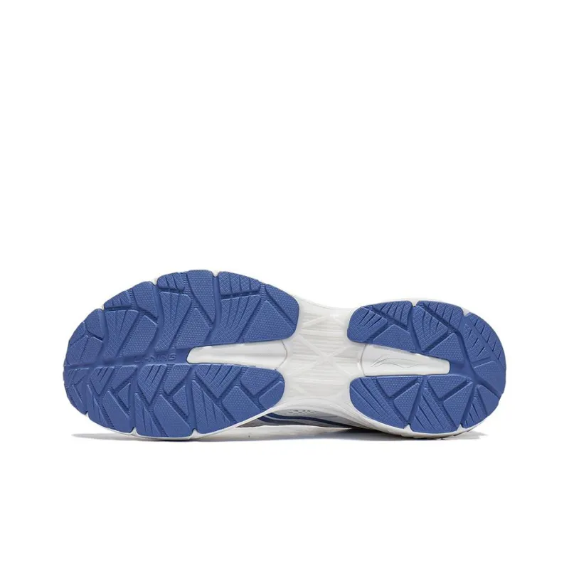 LiNing Anti Slip Wear Resistant Low Top Running Shoes Men's White Blue-3