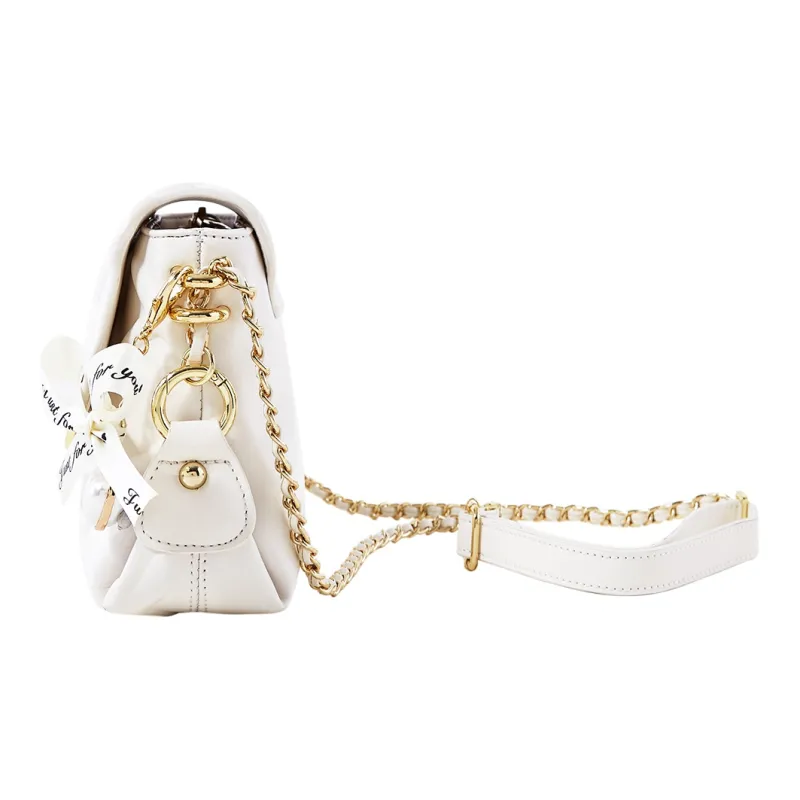 Miffy PU Shoulder Bags With Chain Crossbody Bags Regular Women's White/Black-3