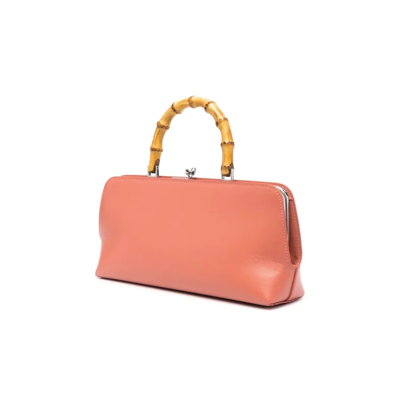 JIL SANDER Goji Calfskin Handbag Trumpets Women's Coral Pink-1