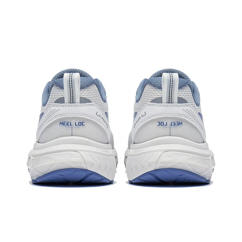 LiNing Anti Slip Wear Resistant Low Top Running Shoes Women's White Dark Blue-2
