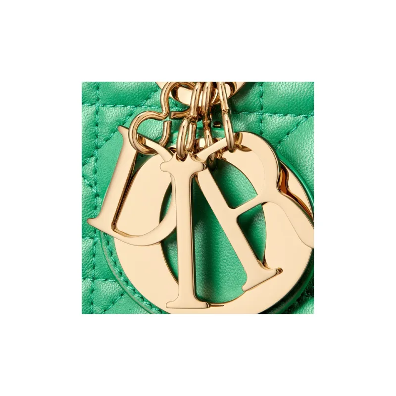 DIOR Lady DiorMy ABCDior Lambskin Shoulder Bag Crossbody Bag Handbag Small Size Women's Green-4