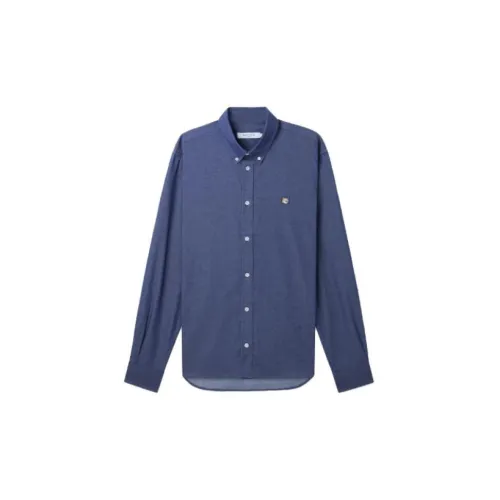 Maison Kitsune Shirts Men Blue