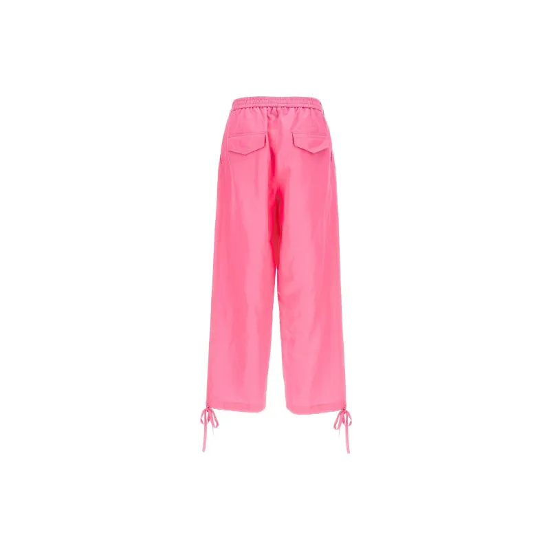 MSGM Elasticated Ankles Wide Leg Trousers-1