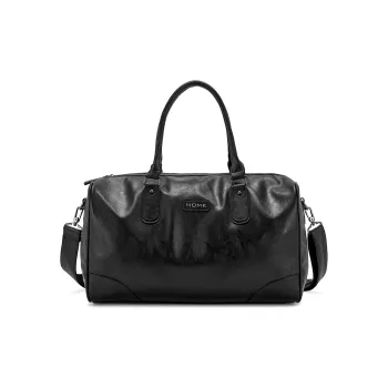 NOMK PU Sports Bag Travel Bag And Storage Bag For Training Large Size Unisex Black