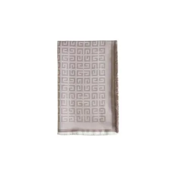 Givenchy Silk Scarves Women's Gray White