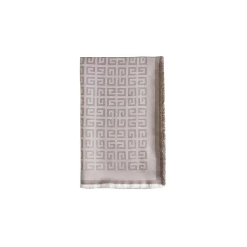 Givenchy Silk Scarves Women's Gray White