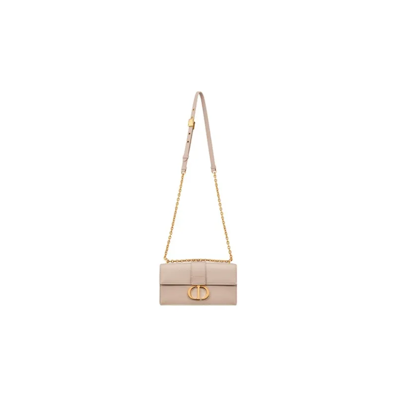 DIOR 30 Montaigne Cow Leather Shoulder Bag Crossbody Bag Women's Caramel Beige-4