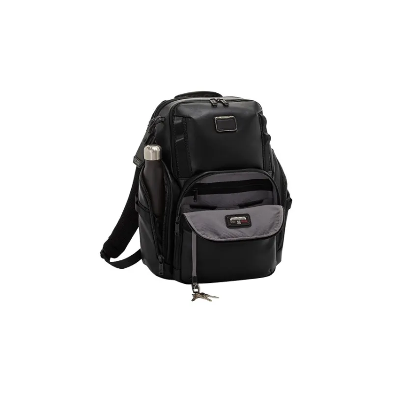 TUMI Cow Leather Backpack Regular Men's Black-1