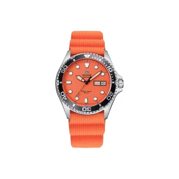 ORIENT Automatic Mechanical Movement Stainless Steel Strap Watch Men's Watches Orange Watch Dial FAA02006M9