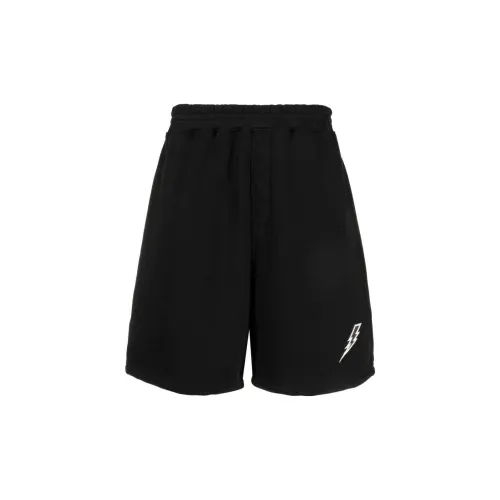 Neil Barrett Thunderbolt-embroidered Track Shorts