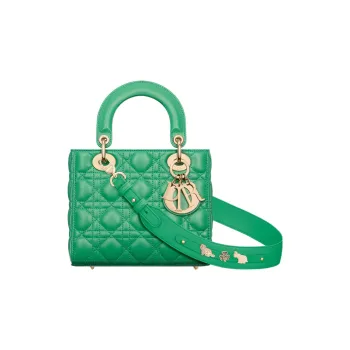 DIOR Lady DiorMy ABCDior Lambskin Shoulder Bag Crossbody Bag Handbag Small Size Women's Green