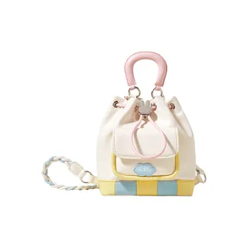 Miffy PU Backpack Medium Size Women's Ecru/Pink