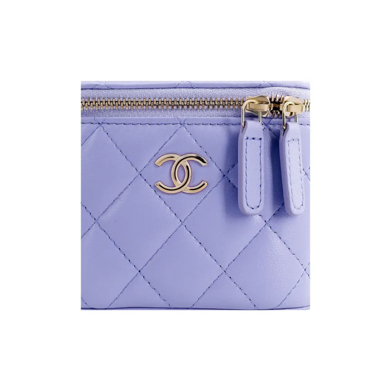 CHANEL Sheepskin Box Bag, Handbag, Shoulder Bag, Crossbody Bag Mini Women's Lavender Light Purple-5