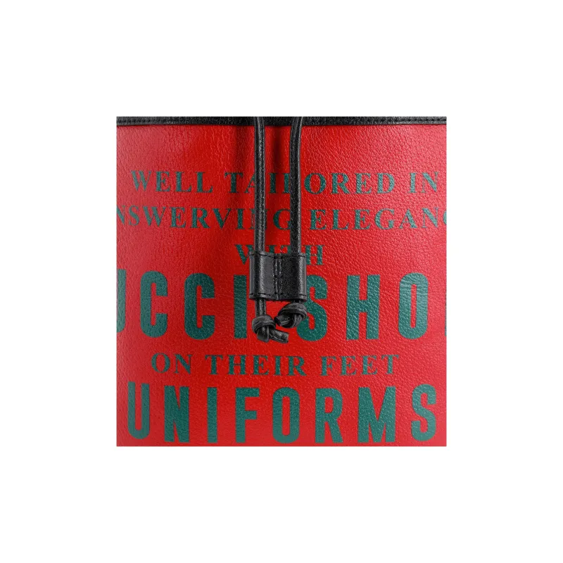 GUCCI Ophidia Leather Bucket Bags Shoulder Bag Crossbody Bag Mini Unisex Red/Black-3