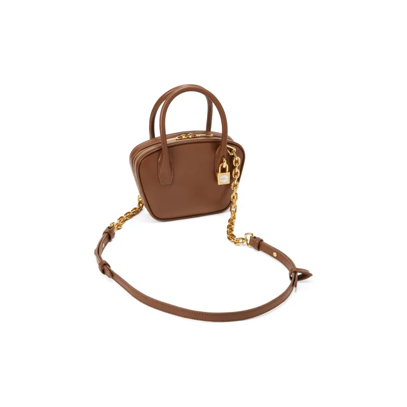 CHARLES&KEITH PU Crossbody Handbag Small Size Women's White/Chocolate/Pink-11