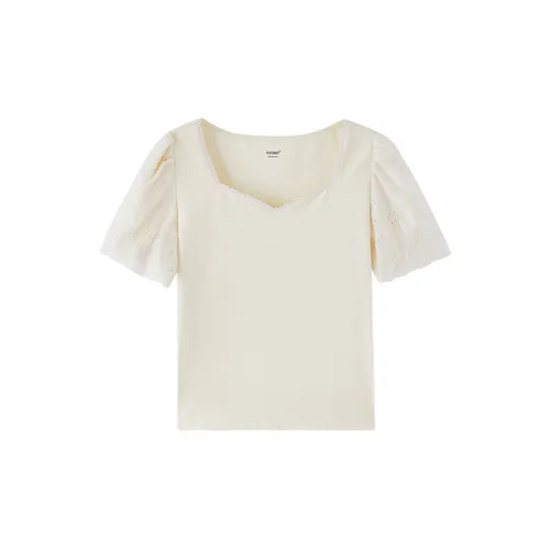 Inman Crop Tops Women's Pastoral Apricot