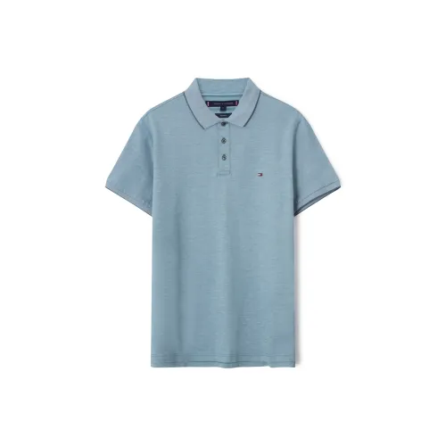 Tommy Hilfiger Polo Shirts Men Blue Gray MB6