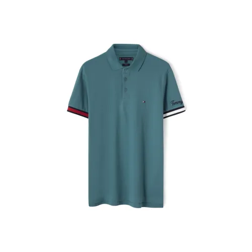 Tommy Hilfiger Polo Shirts Men Blue/Green MB6