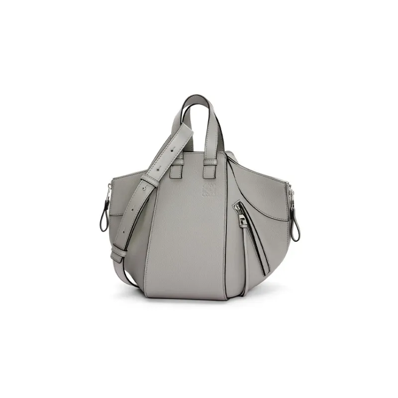 LOEWE Calfskin Shoulder Bag Crossbody Bag Handbag Small Size Women's Pearl Gray-1