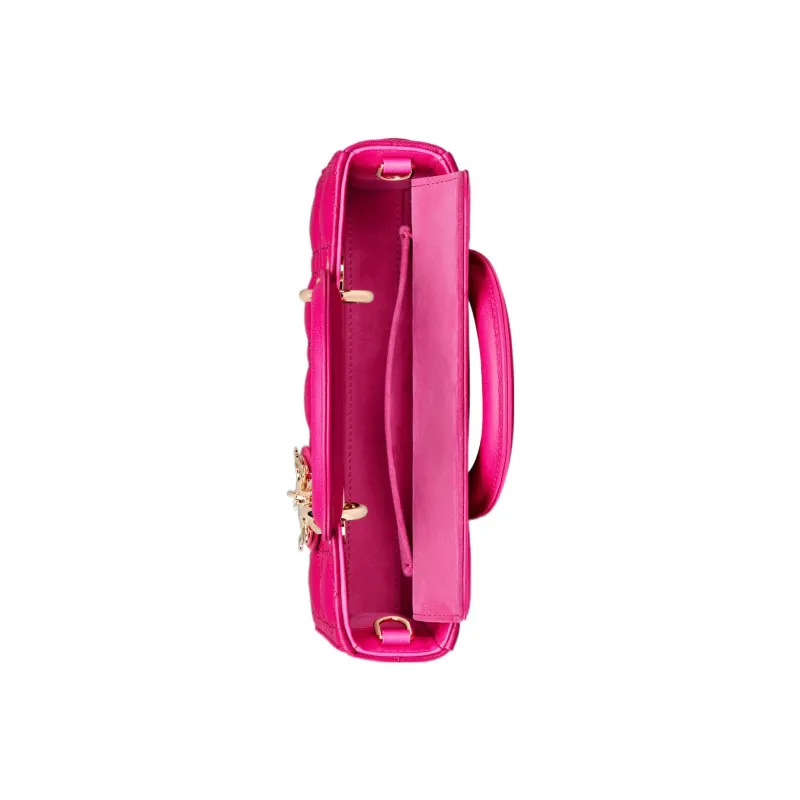 DIOR Lady D-JOY Sheepskin Dior Bag Shoulder Bag Crossbody Bag Handbag Small Size Women's Rose Red-2