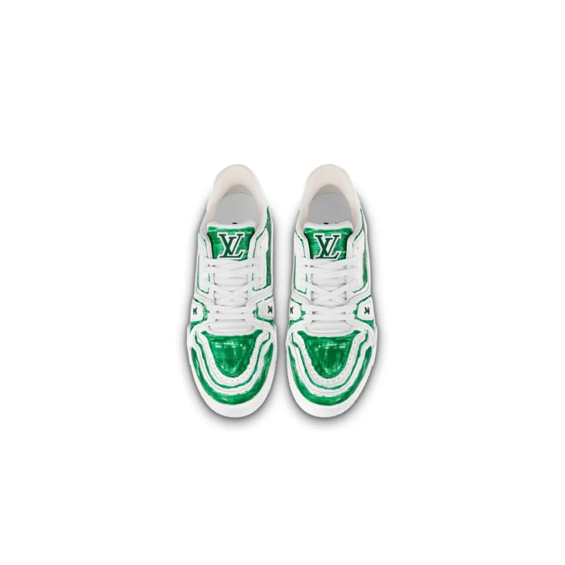 LOUIS VUITTON Trainer Colored-In Motif Green-3