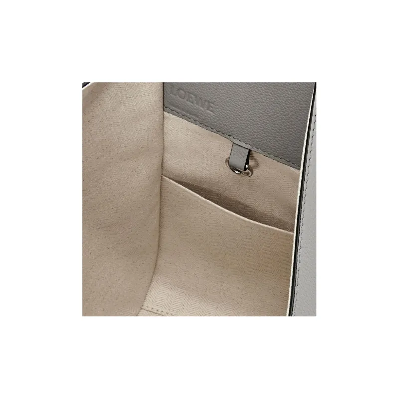 LOEWE Calfskin Shoulder Bag Crossbody Bag Handbag Small Size Women's Pearl Gray-5