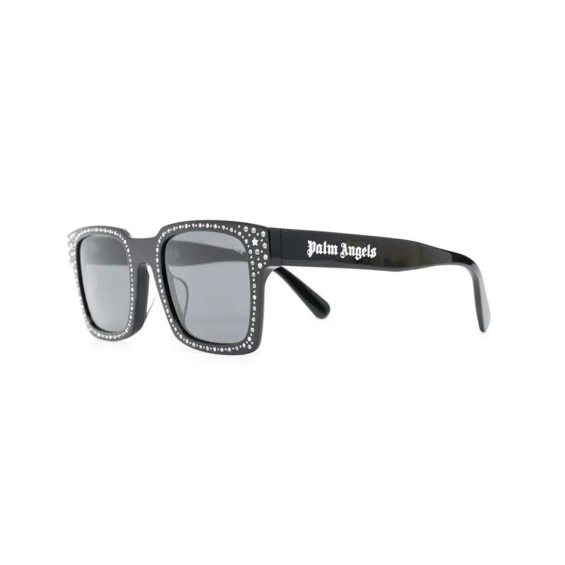Moncler X Palm Angels Crystal Embellishment Square Frame Sunglasses-0