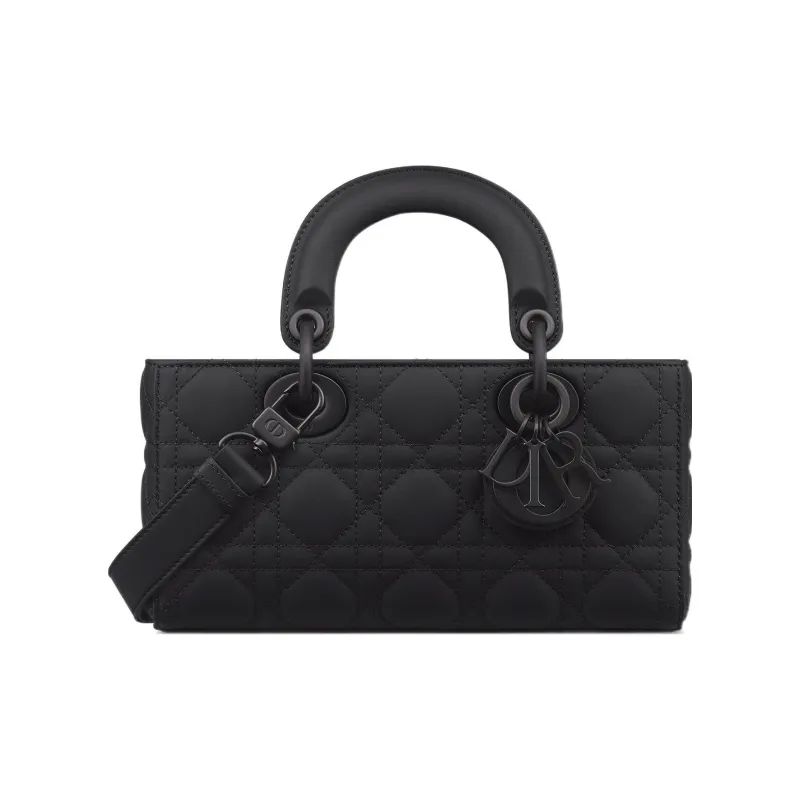 DIOR Lady D JOY Matte Cow Leather Lady Dior Bag, Shoulder Bag, Crossbody Bag, Handbag Trumpets Women's Black-0