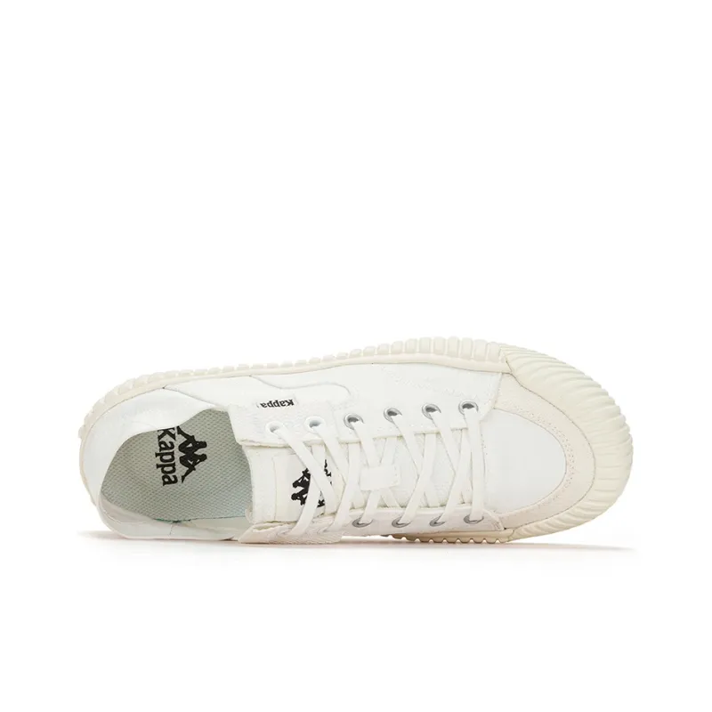Kappa Anti Slip Wear Resistant Low Top Skateboard Shoes Unisex White-4
