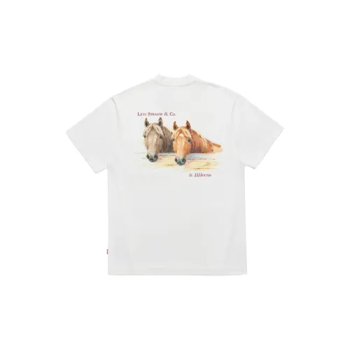 Levis JJJJound Collaboration T-Shirts Unisex White