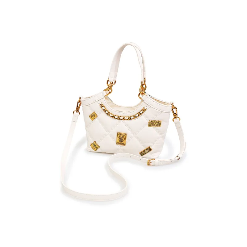 Disney PU Tote Bag Shoulder Bag Handbag Crossbody Bag Large Size Women's White-1