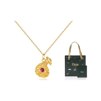 PIARA Necklaces Women's Gold Small Flower Bottle Gift Set