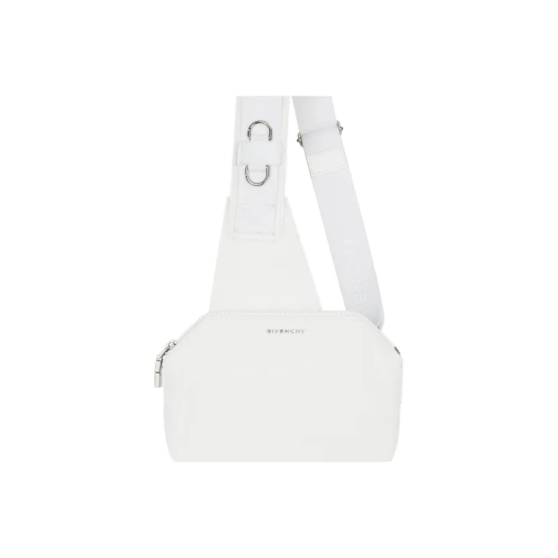 GIVENCHY Antigona Cow Leather Shoulder Bag Crossbody Bag Small Size Men's White-1